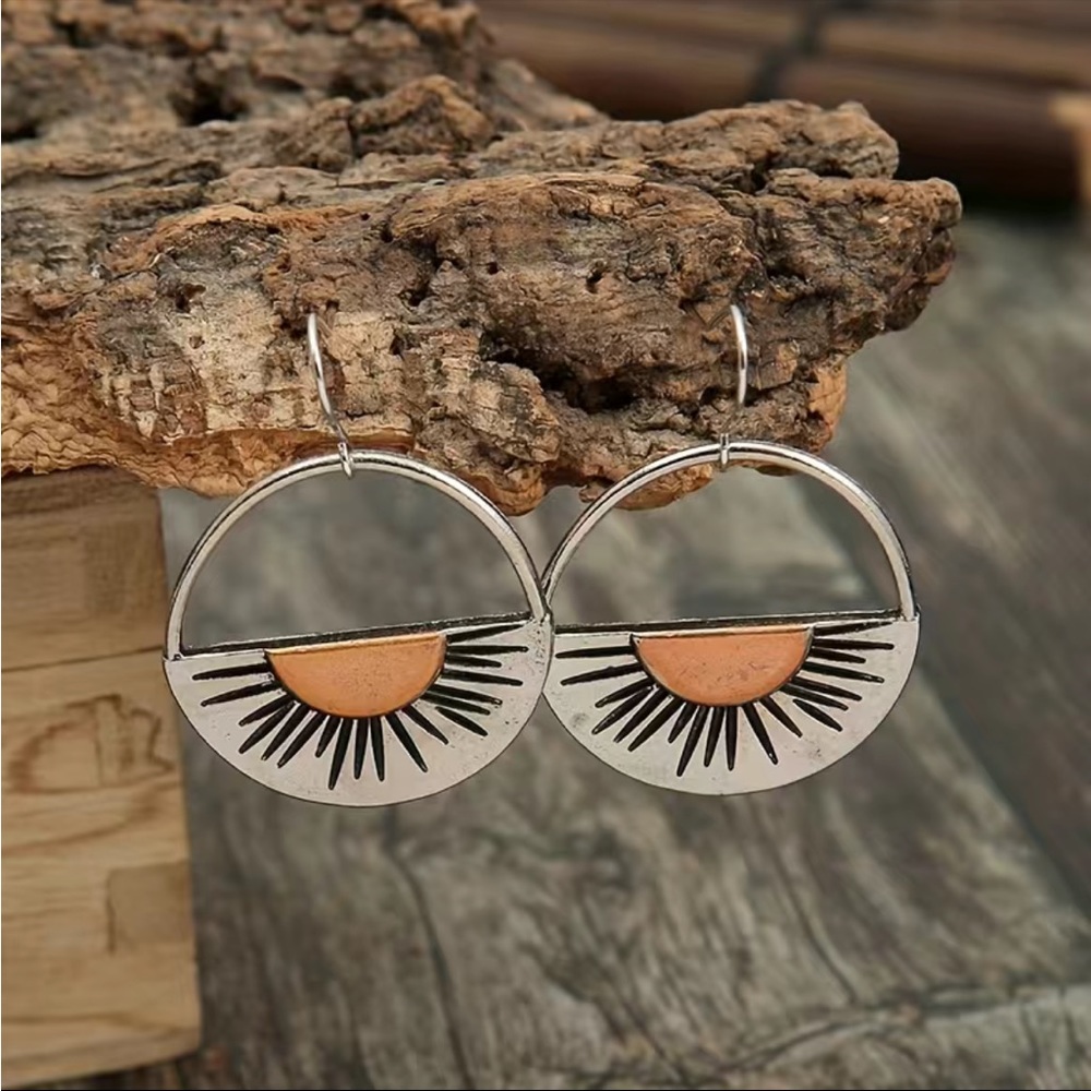 NEW Sunrise Sun Drop Dangle Earrings